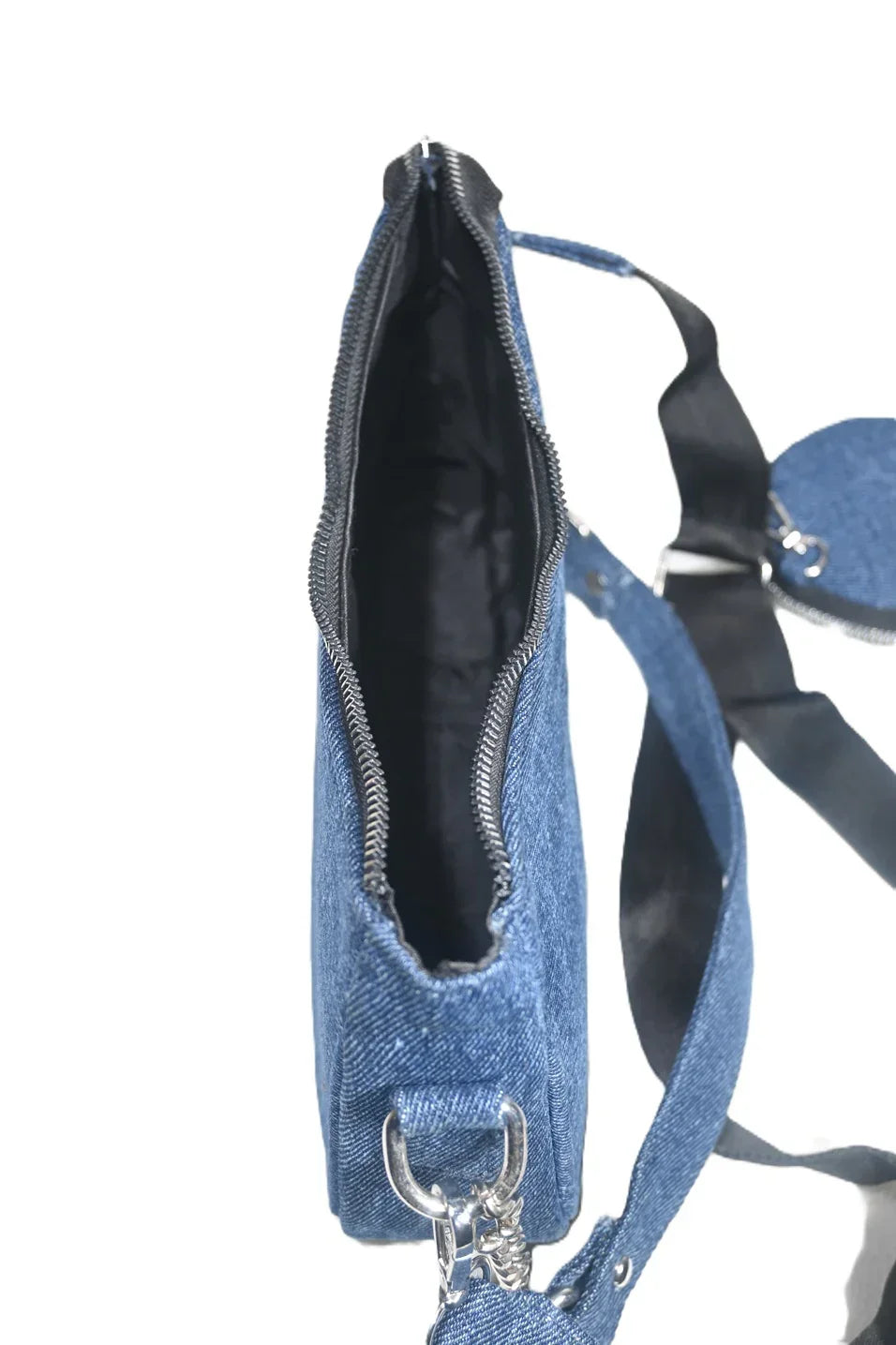 Denim sling bag